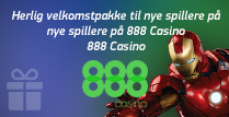 Herlig velkomstpakke til nye spillere på 888 Casino