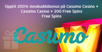 Opptil 200% innskuddsbonus på Casumo Casino + 200 gratisspinn