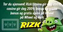 Tar du sjansen? Rizk casino gir deg 200% bonus og gratis spins på Wheel og Rizk